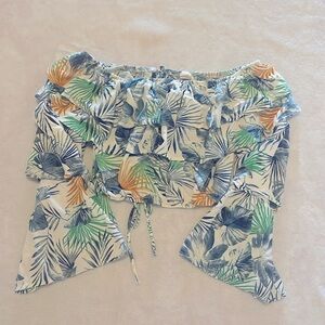 Floral Ruffle Off the Shoulder Top